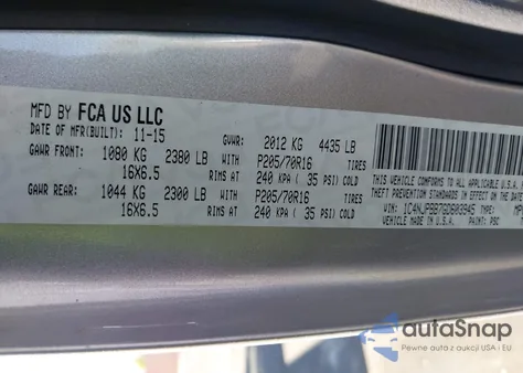 2016 Jeep Patriot Sport from USA, damaged, VIN 1C4NJPBB7GD603945